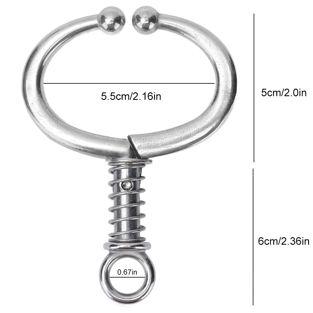 Qpets® Cattle Nose Ring No-piercing Bull Nose Ring Clip-on Cattle Nose Ring Stainless Steel Detachable Cattle Cows Nose Ring Qpets® Cattle Nose Ring No-piercing Bull Nose Ring Clip-on Cattle Nose Ring Stainless Steel Detachable Cattle Cows Nose Ring